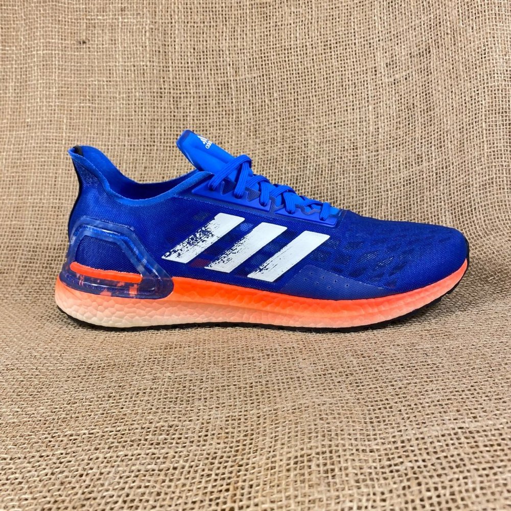🛑SOLD🛑adidas sneakers ultra boot blue orange white distressed stripes sz 11.5M - Picture 4 of 9